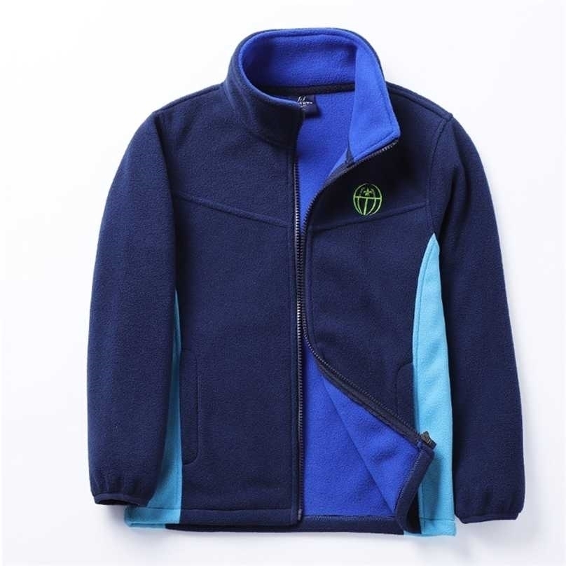 

spring autumn children kids jackets hoodies big boys girls polar fleece sweatshirts thick warm soft 211110, As shown