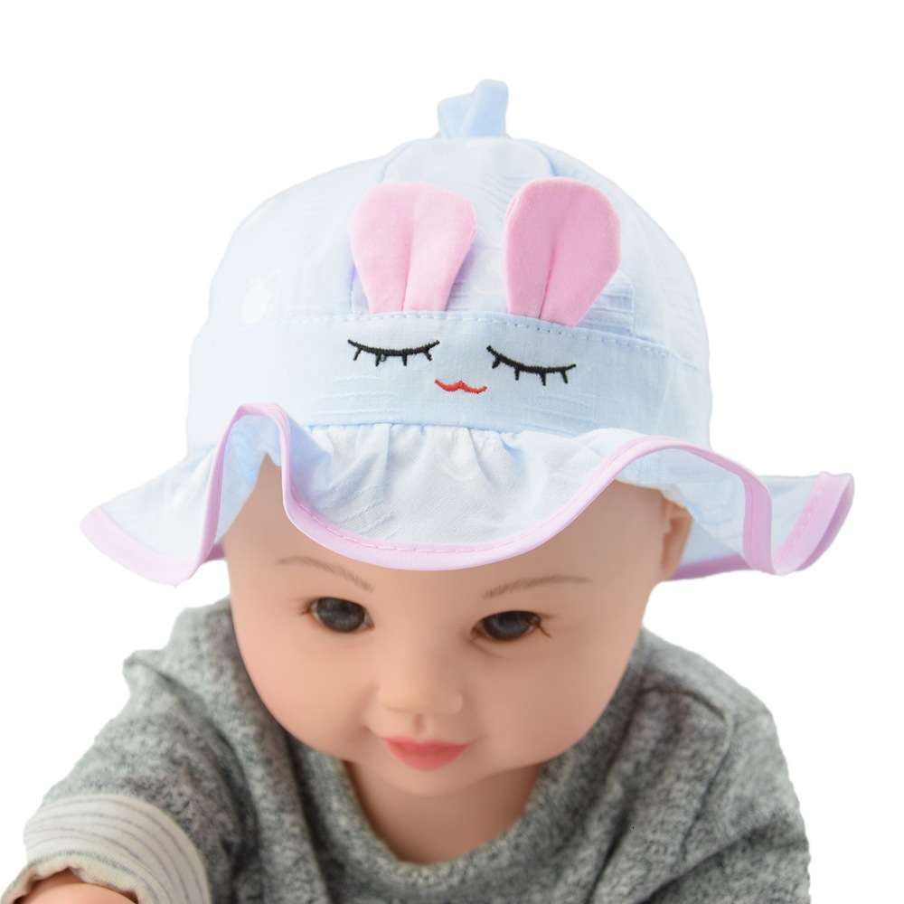 

Spring and summer baby Princess Hat ear edge children's basin hat sun fisherman's Baby, Yellow