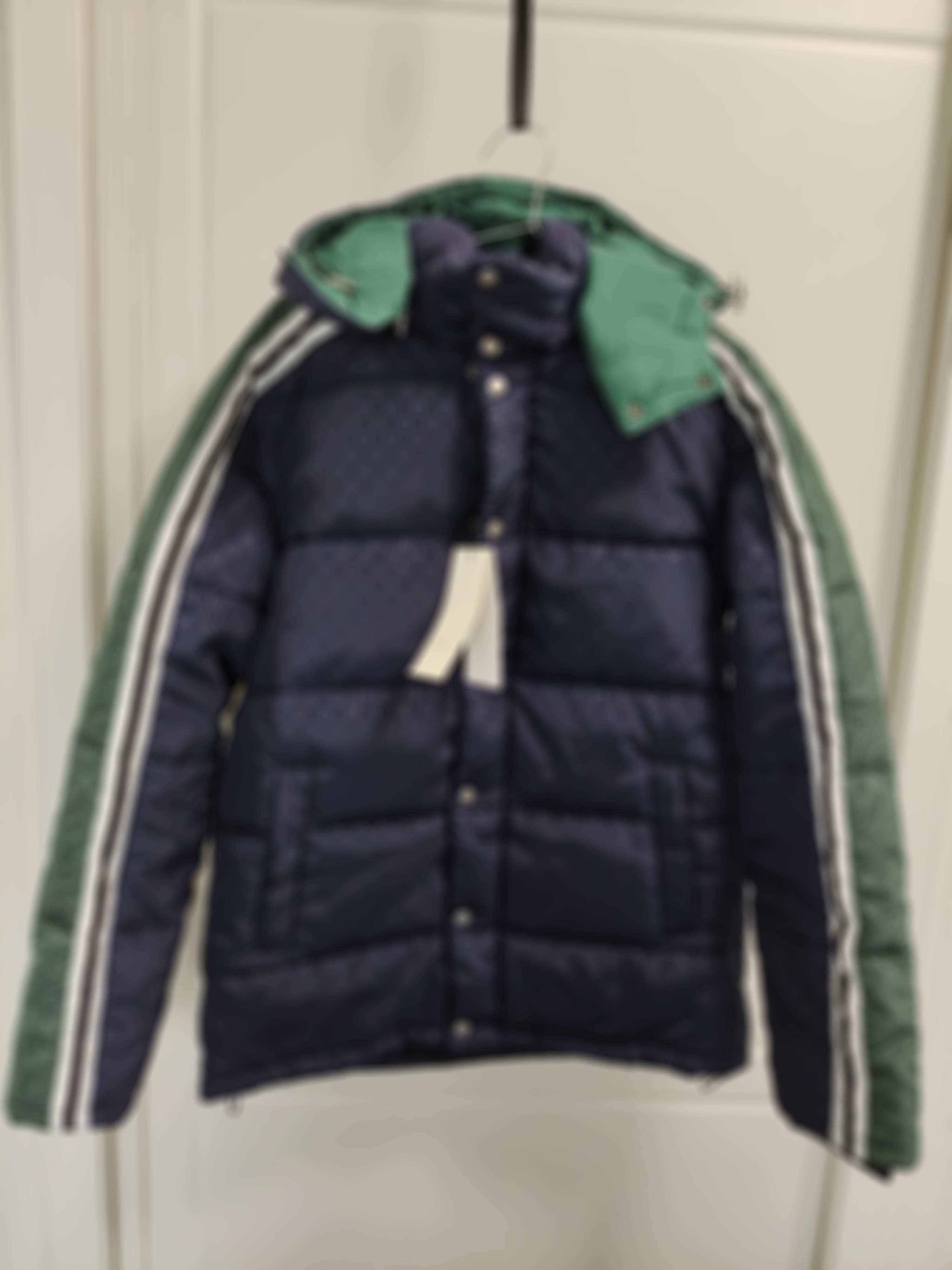 

man designers clothes Jackets paris Letter Green stripe cotton Baseball casual mens winter coats mens jacket black, Plastic bag