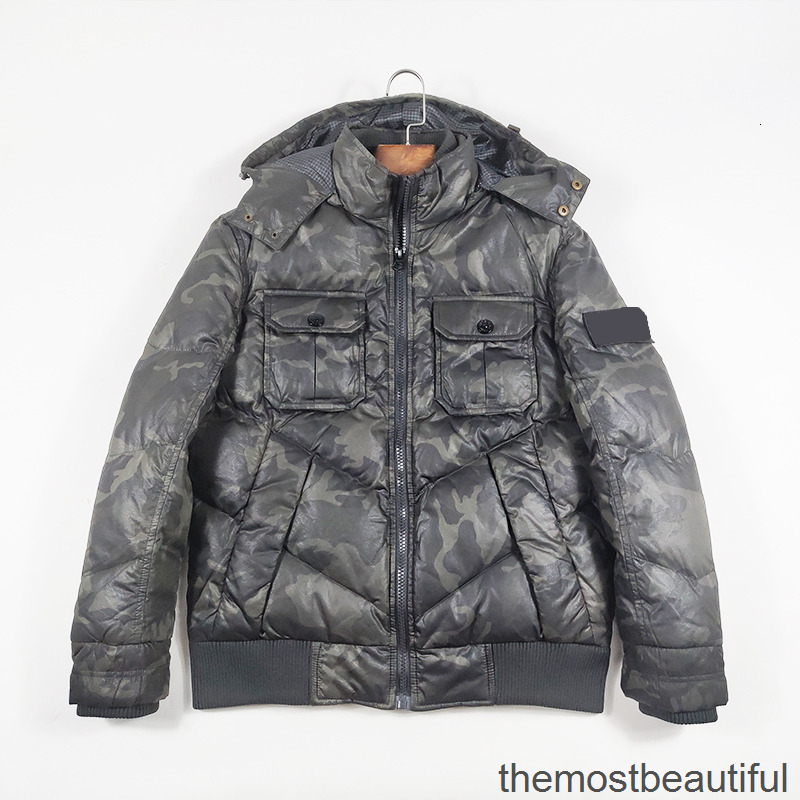 

Men's Down & Parkas lightweight Winter hooded Camouflage Casual warm sportswear Simple couple jacket European and American famous brand EY3E, 1# packing bag