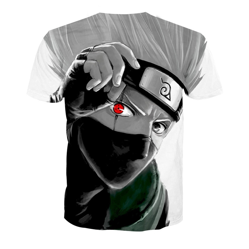 

2020 new animation Naruto kakasi 3D digital printing short sleeve T-shirt for men, Ak005