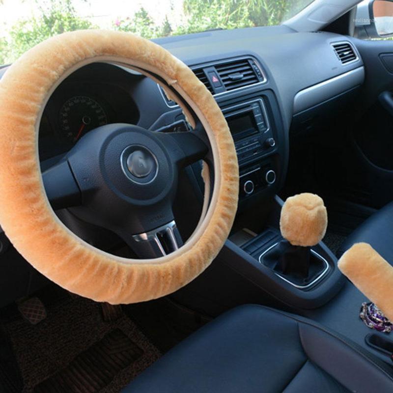 

Steering Wheel Covers [ Clearance Sale ] 3pcs/set Car Plush Fashion Universal Cover Pull Handle