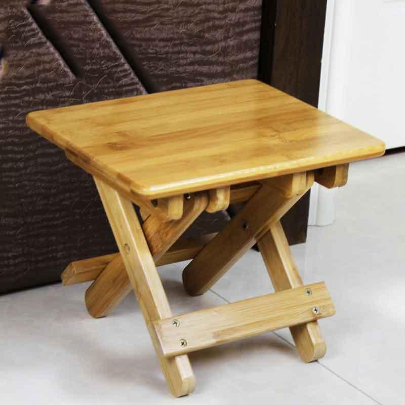 

Bamboo Small Bench Children Folding Stool Portable Outdoor Mazar Fishing Chair Square Stool Adult Household1
