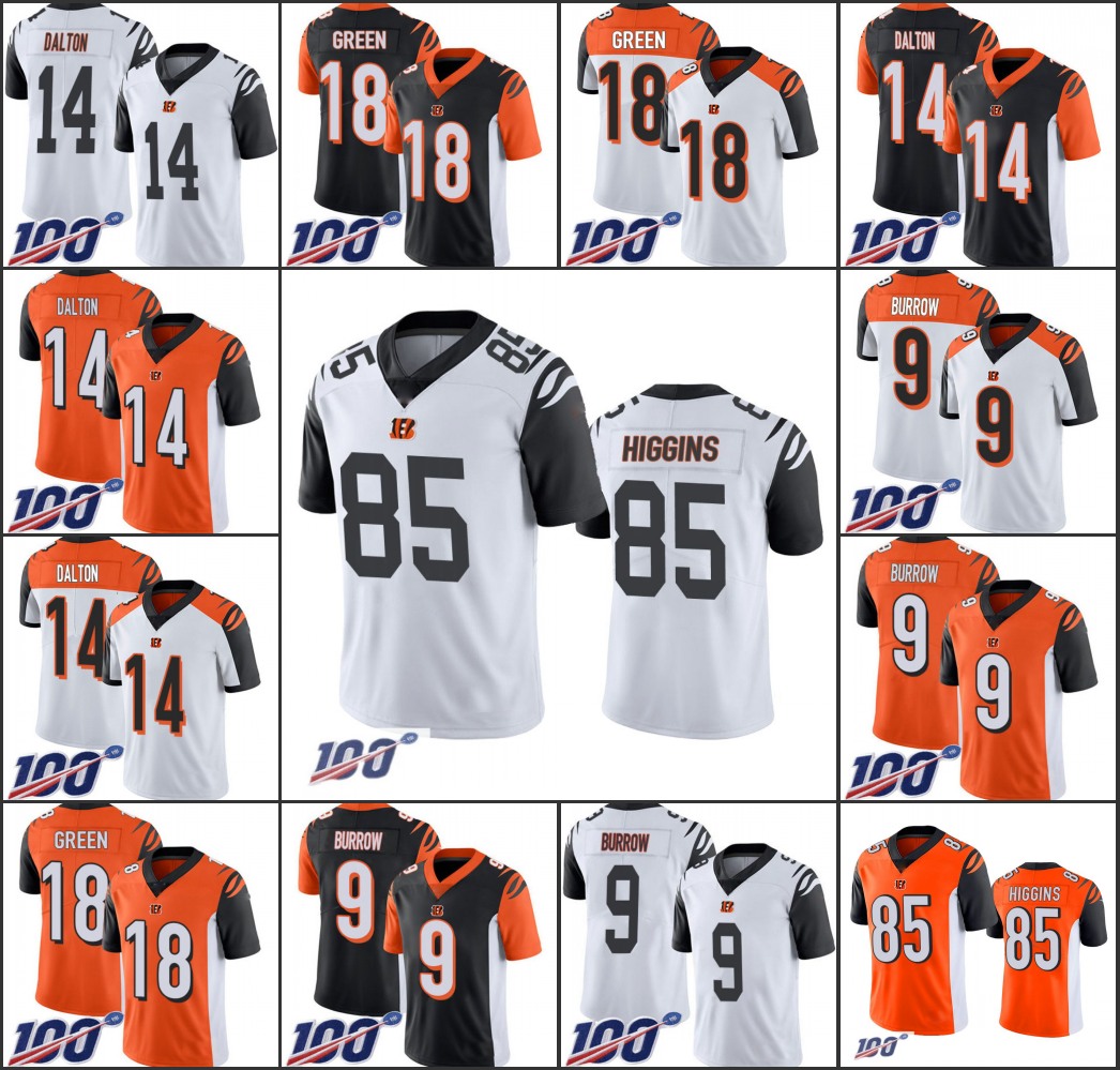 

Jersey Cincinnati''Bengals''Men #14 Andy Dalton 18 A.J. Green 9 Joe Burrow 85 Tee Higgins''NFL''Women Youth 100th Limited Jersey, 15