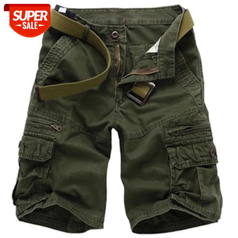 

Shorts Men Cotton Cargo Shorts ArmyGreen Tactical Loose Casual Homme Bermuda Male NO Belts 29-40 Pantalones Cortos Hombre #pk7q, Black