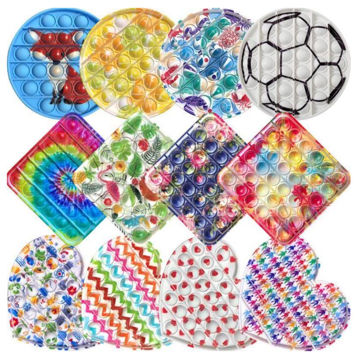 

2021 Push it Fitget Toys Print Game For Adult Kid Push Bubble Sensory Decompression Toy Autism Special Needs Stress Reliever DHL Shipping CJ20