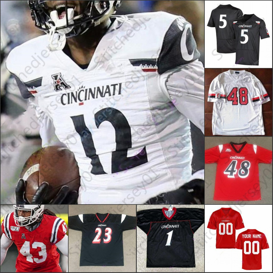 

NCAA Cincinnati Bearcats Football Jersey College Travis Kelce Desmond Ridder Michael Warren II Alec Pierce Pitts Wright Thomas, White