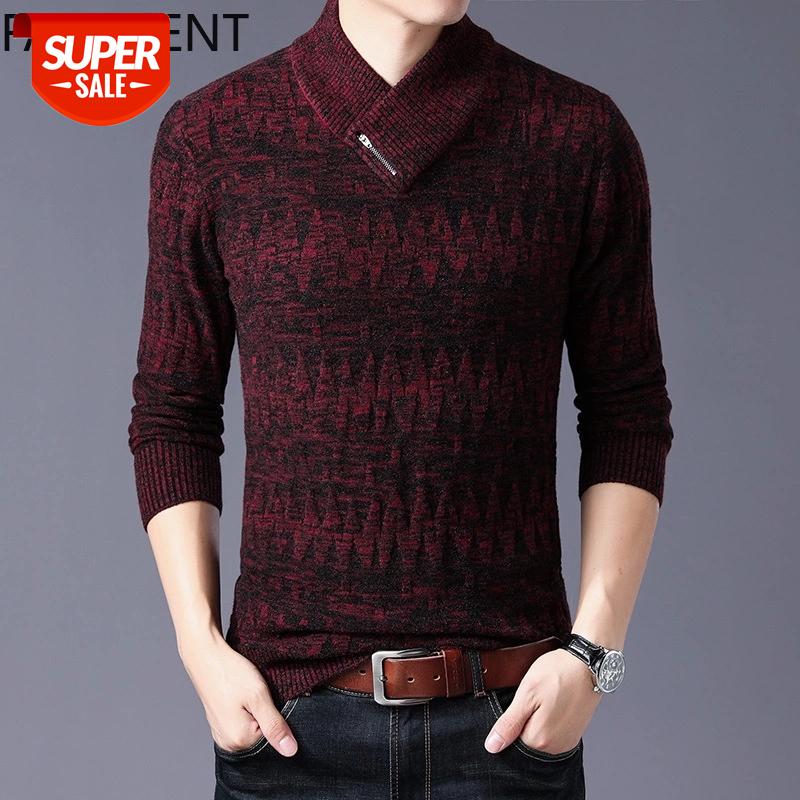 

New Pullovers Men Sweaters Fashion Jumpers Knitwear Thick Male V Neck Pullovers Slim Fit Casual Mens Clothes Solid Mens Sweater #k90O, White;black
