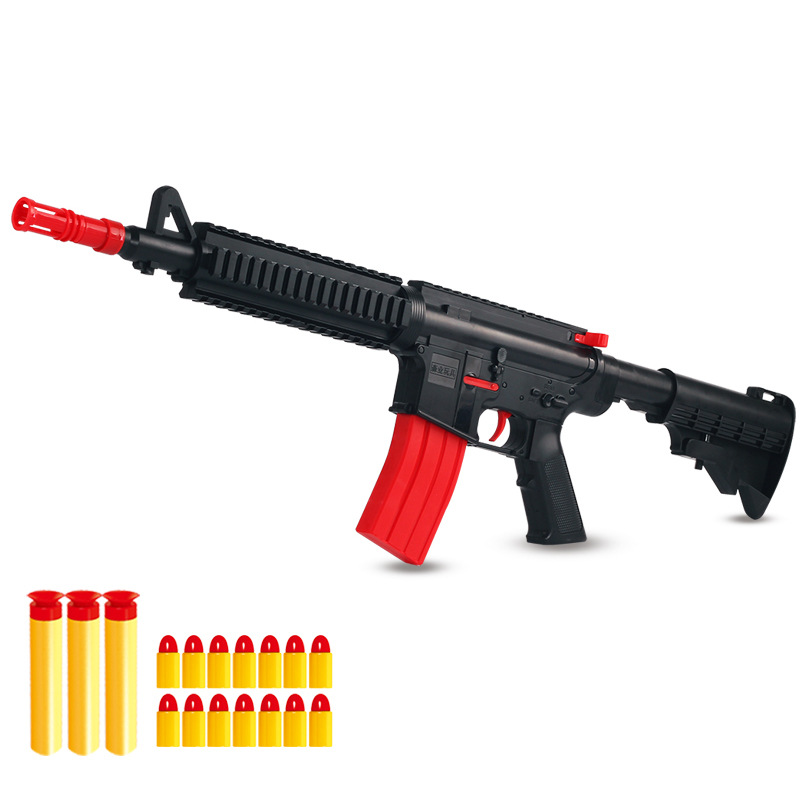 

M416 Manual Toy Gun Weapon For Children Boys With Darts Soft Bullet Rifle Outdoor Game
