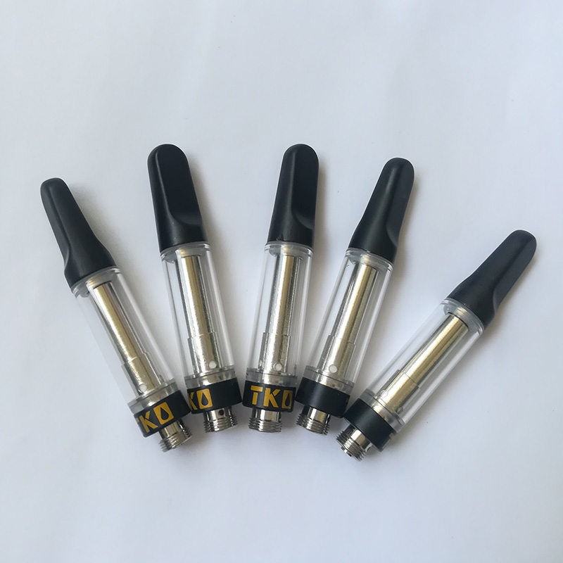 

TKO Extracts Sauce Vape Cartridge 0.8ml Ceramic Coil Atomizers Empty Vaporizer Cartridges Thick Oil Matte Black Tip 510 Thread Atomizer