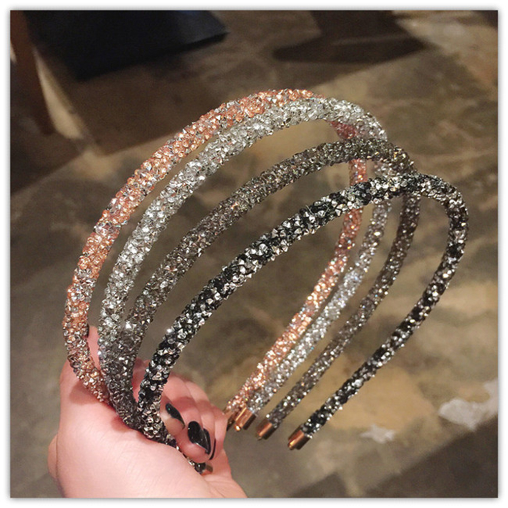 

Fashion Crystal Beaded Hairs Band Head wear Girl Women Handmade Hair Accessories Headwear Pearl Flower Headbands, Multi-color