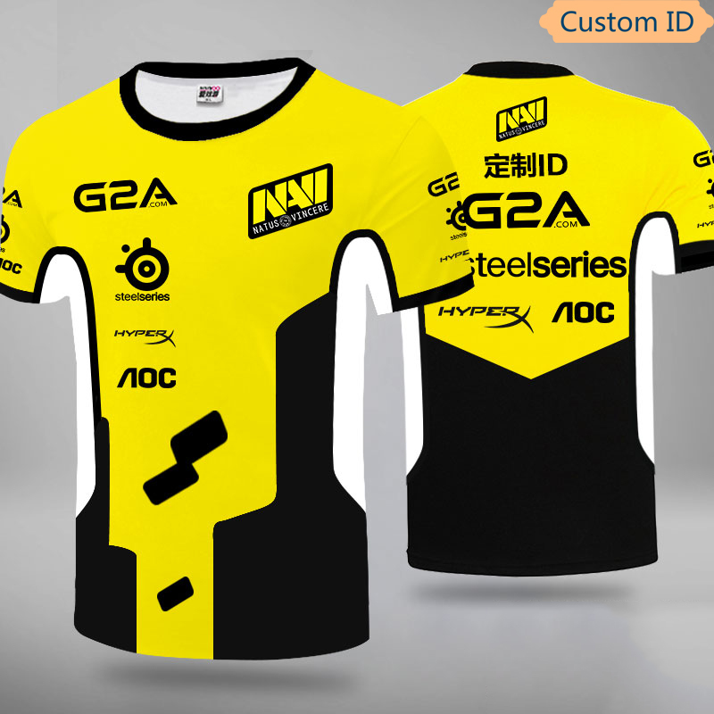 

Ukraine Natus Vincere NAVI Player Jersey Uniform Tshirt Fans T-shirt MÃ¤nner Frauen T Shirts Custom T-shirt Print Regular Sleeve L0223, White;black
