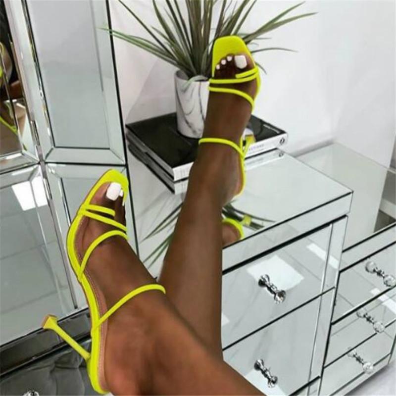 

Sandals slippers women's 2021 summer new high-heeled shoes strap sandals women high-heeled thin heel sexy slippers womens shoes, Ybm-630-01