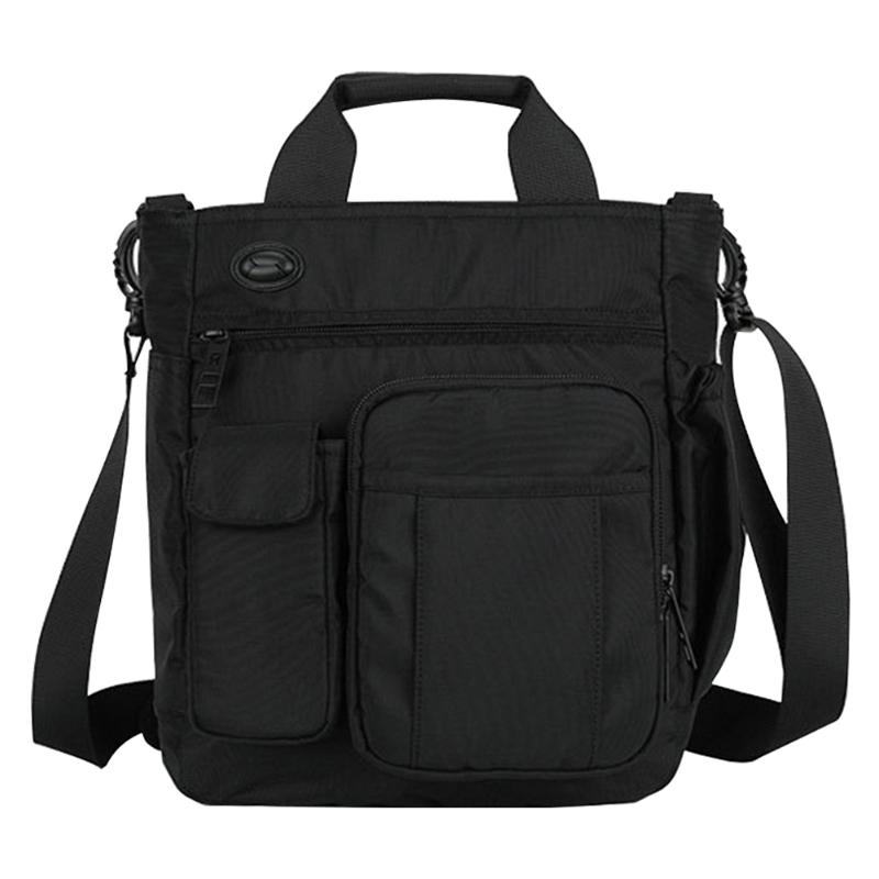 

Men Cross Body Waterproof Large Capacity Side Pockets Multifunctional With Handle Shoulder Bag Zipper Closure Messenger Casual, Sky blue