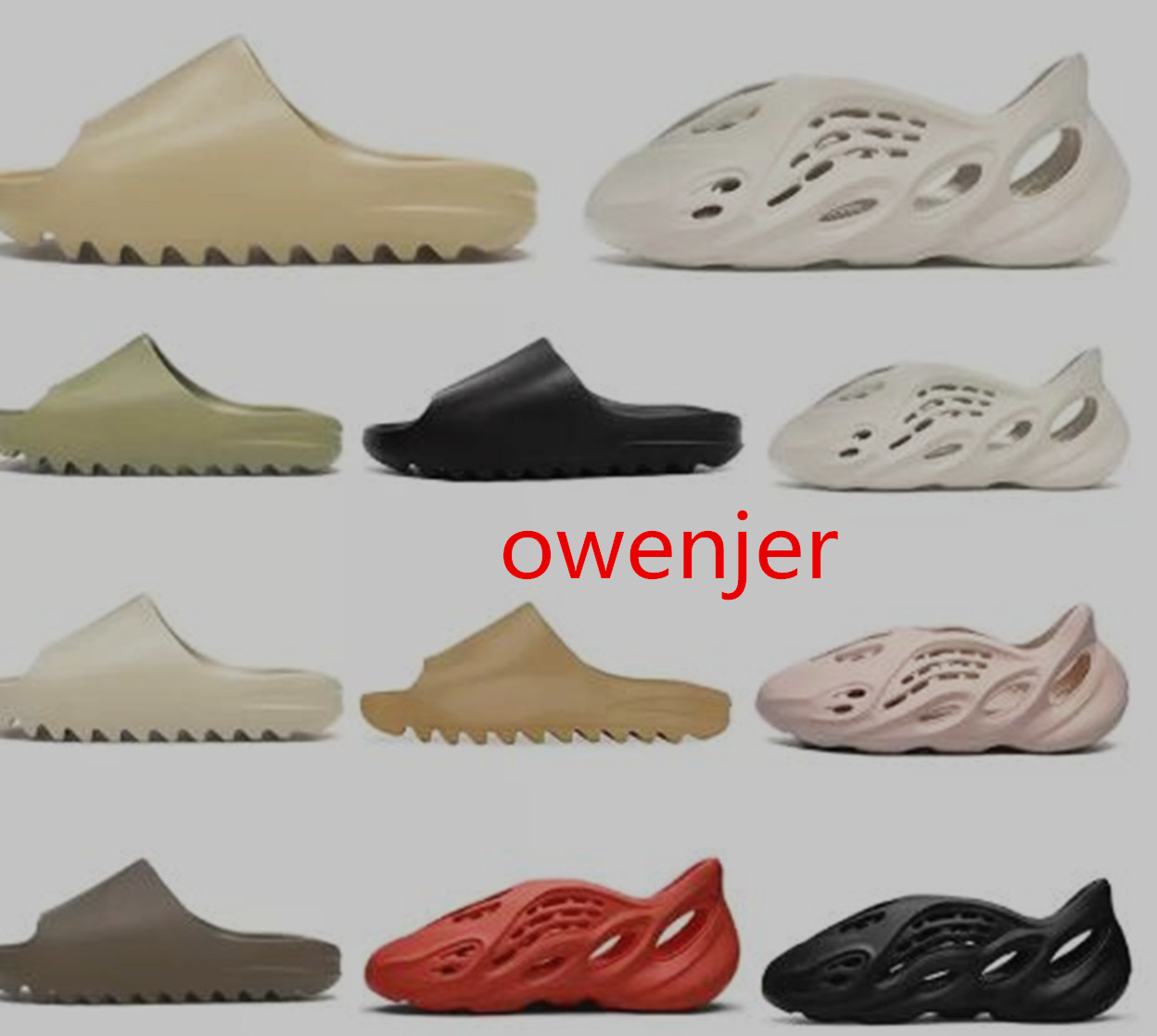 

Kanyes Slides Shoes Women Men Kids Slipper Ararat Enflame Orange Bone Moon Gray Pure Earth Brown Desert Sand Resin Soot Slipp Yeezies Boo hW, As pic