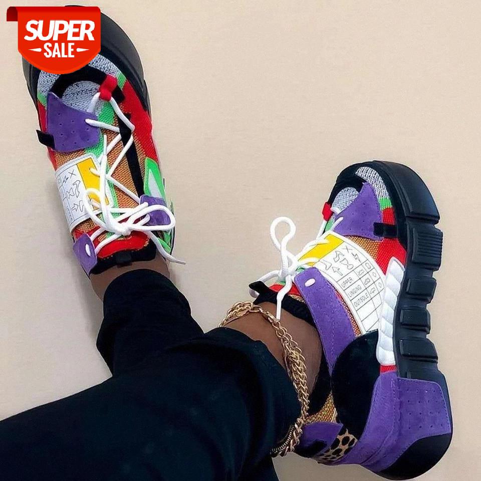 

Sneakers Women Spring 2020 Fashion Colorblock Breathable Round Toe Leisure Chunky Women Shoes Tenis Feminino Zapatos De Mujer #9d9q