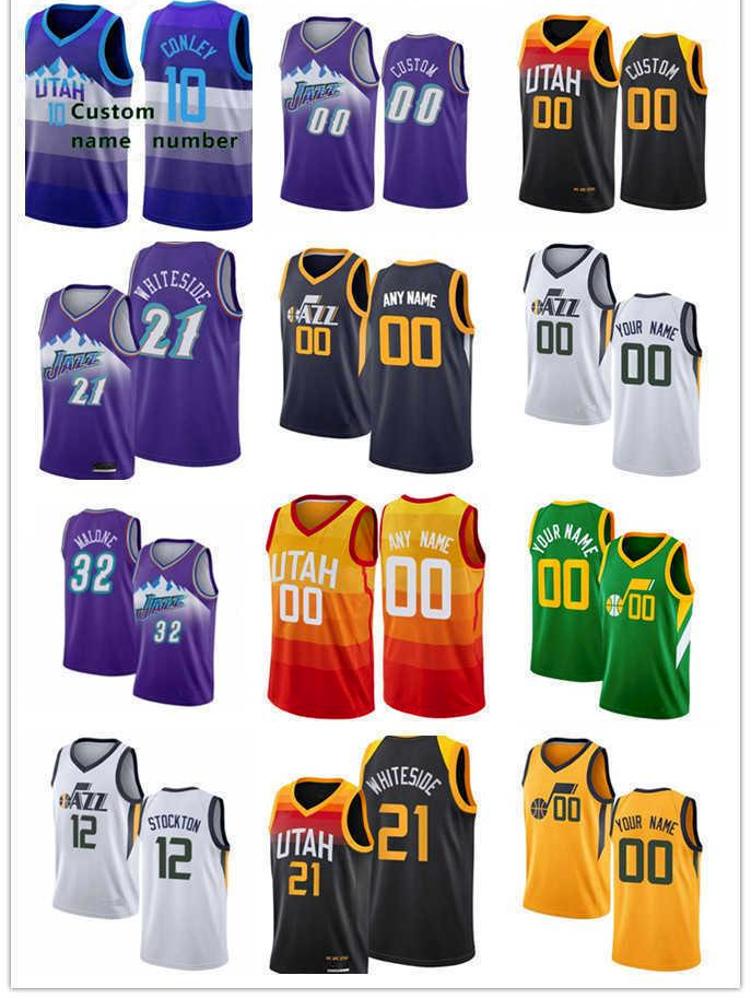 

Custom Mens Women Youth 75th Utah' Jazz' 24 Malik Fitts 13 Jared Butler Eric 0 Paschall Hassan 21 Whiteside Basketball Jerseys 9