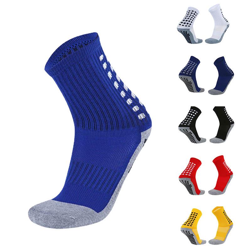 

Men's Socks For Men Anti Slip Mid Tube Grip Sock 1Pair Anti-friction Spandex/Polyester Soccer Sweat-absorbent, Black