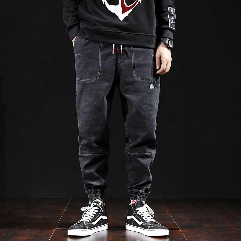 

2021 New Harem Joggers, Breen Men of the Fashion, Casual Jeans, Straight Single Cotton Pants Wide Pants, Men's Black Hip Uxjd
