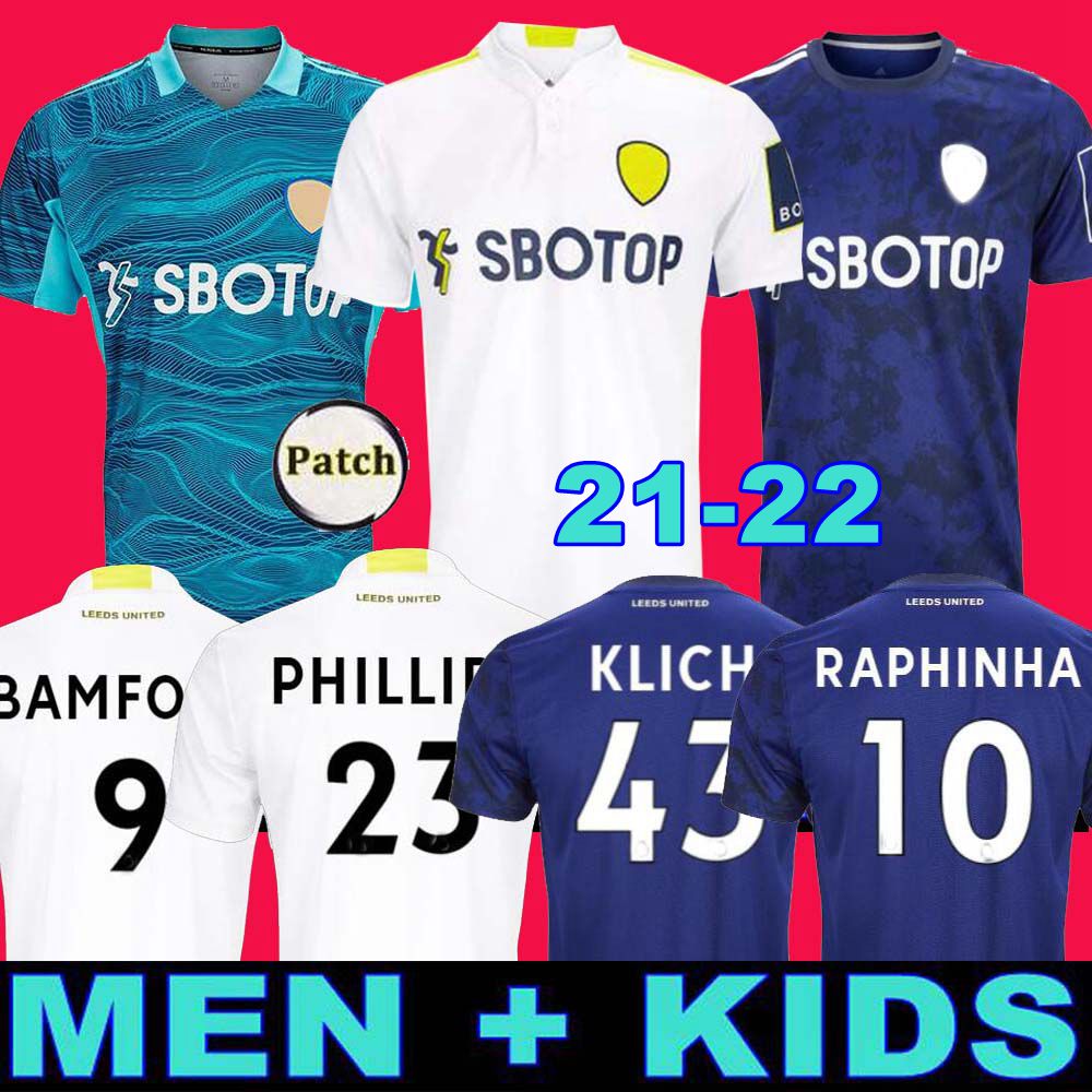 

Leeds soccer jersey United 21 22 HERNANDEZ POVEDA BAMFORD ALIOSKI T.Roberts Raphinha RODRIGO LLORENTE 2021 2022 Men Kids kit football shirt COSTA MESLIER, Home aldult