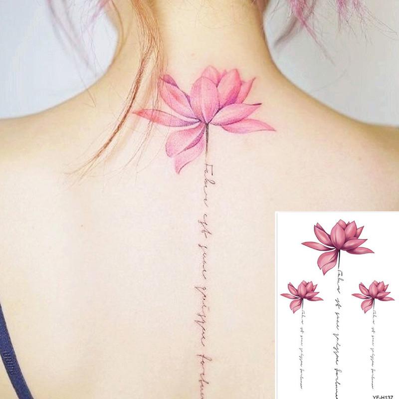 

Temporary Tattoos 2021 Flower Waterproof Tattoo Sticker Black Clover RED Flash Tatoo Fake Water Transfer Tatto For Woman Man