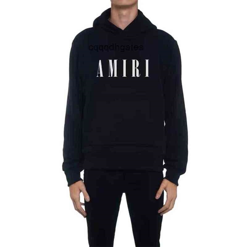 

Trend Amir i Hoodies Chao 21 Autumn Winter Alphabet Printing Basic Men's and Women's Hoodie Long Sleeve, Black