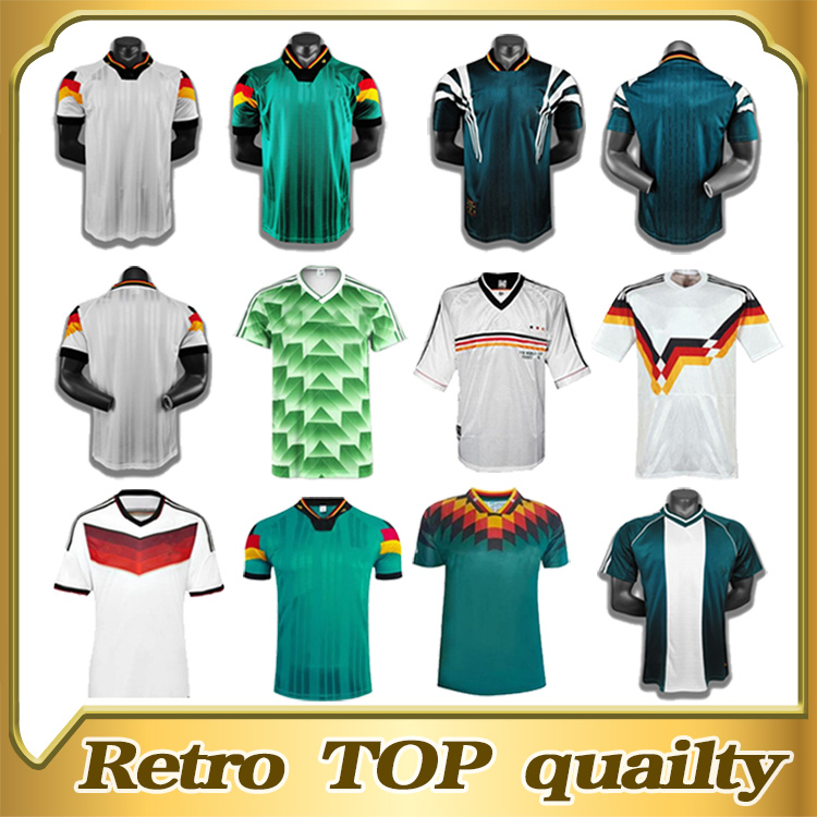 

Germany Retro Soccer Jersey Effenberg Ozier Matthaus Mueller Muller Kahn Deutschland Ballack KLINSMANN SCHWEINSTEIGER Football Klose, 92 home