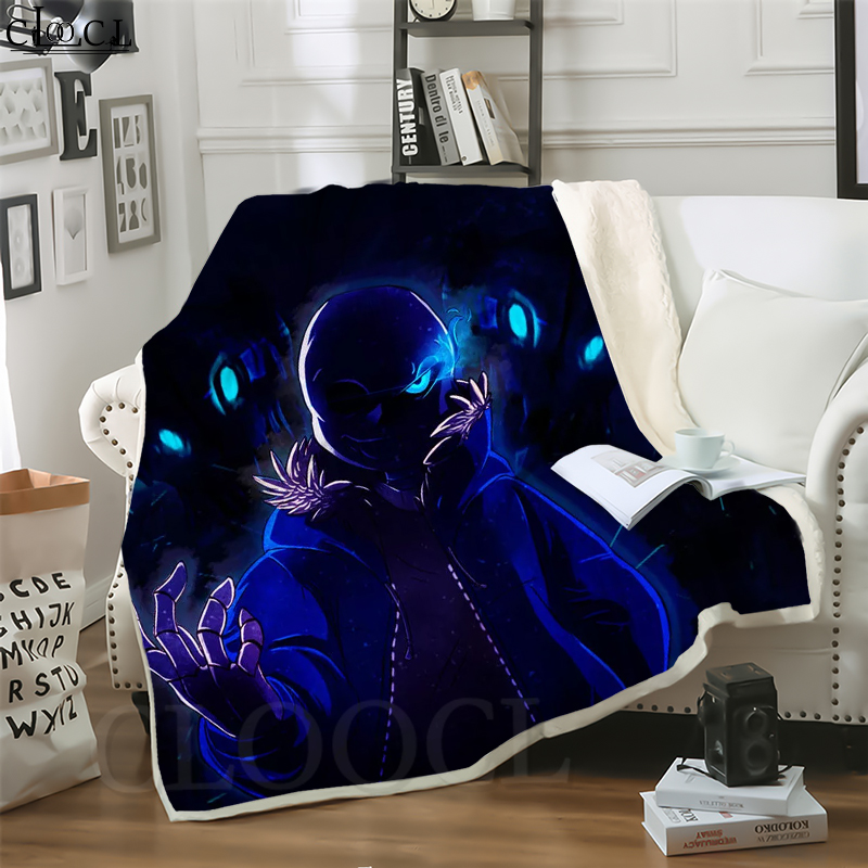 

CLOOCL Hot Undertale Sans 3D Print Hip-hop Style Air Conditioning Blanket Sofa Teens Bedding Throw Blankets Plush Quilt