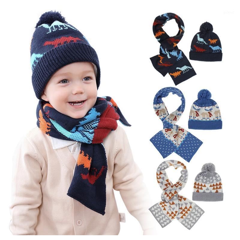 

Berets E Sweet And Lovely 1-4 Years Old Hat Scarf Set Children Winter Knitted Warm Neck Warmer Stretchy Soft Fashionable