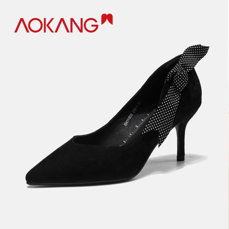

Dress Shoes AOKANG Arrival Woman High Heels Pointed Toe Party Pumps Ladies Elegant Wedding Women, Black194111039