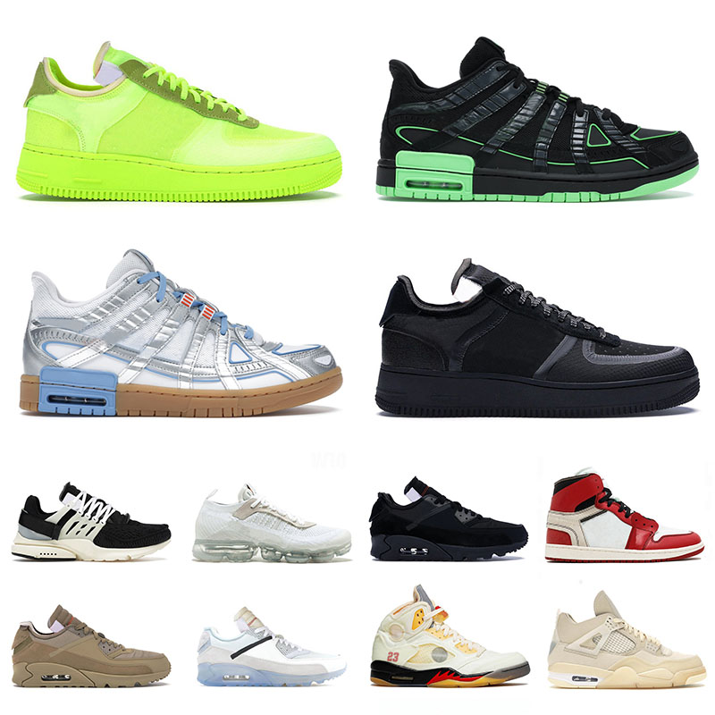 

2021 1 Running Shoes Mens Womens One Low Pure White Black Designer Rubber Basketball Jumpman 1s 4 4s 5 Sports Sneakers Trainers Size 36-47