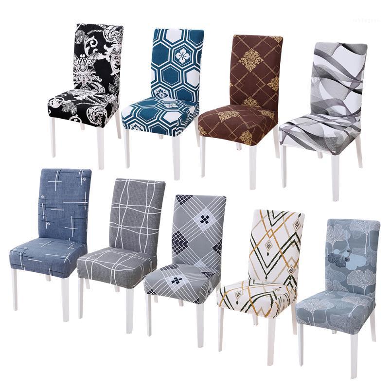 

Chair Covers 1PCS Universal High Quality Stretch Spandex Jacquard Dining Room Dinning Upholstered Seat Cushion Slipcover
