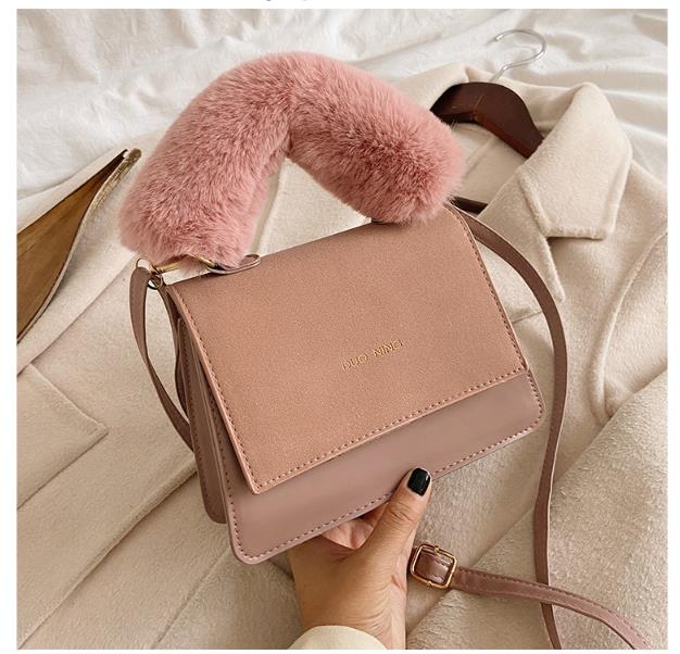 

Spring And Summer Retro Frosted Small Female Bag 2021 New Trendy Fashion One-Shoulder Messenger Bag Portable Small Square, Khaki