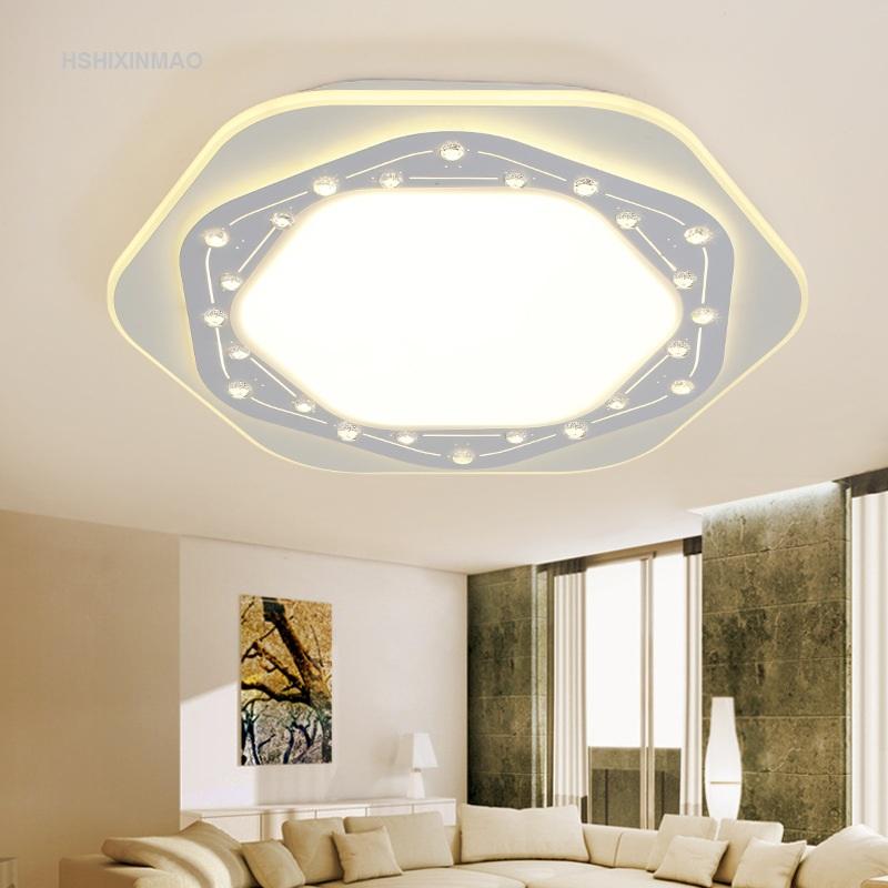 

Ceiling Lights Ultra - Thin LED Lamp Modern Simple Living Room Warm Bedroom Study Shaped Dimming AC110-240V