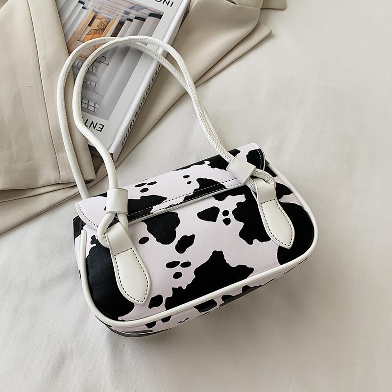 

Evening Bags VeryMe Fashion Design Milk Cow Print Women Tote Baguette Handbags Vintage Leather Girls Shoulder Crossbody Lady Armpit, Big zebra pattern