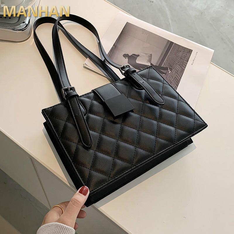 

Lingge Small PU Leather Shoulder Bags for Women 2021 Winter Luxury Black Handbags Trending Lux Fashion Hand Bag, Beige