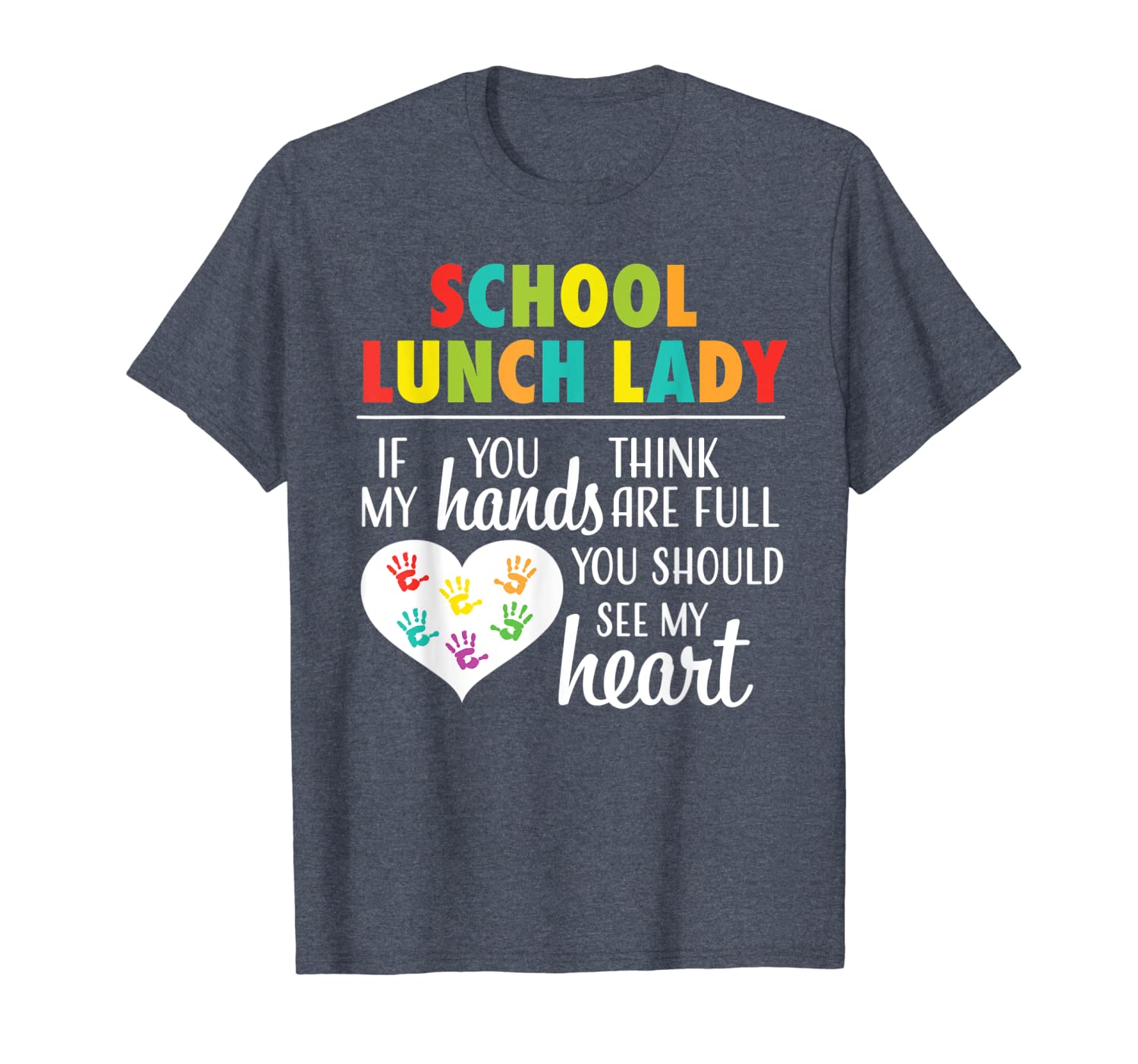 

school lunch lady cute heart appreciation gift tshirt for wo, White;black