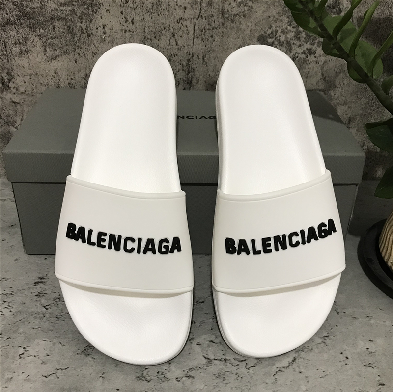

2021 High Quality Mens Womens Sandals Slippers Slide Summer Fashion Wide Flat Slipper Flip Flops With Box EUR36-46, Black