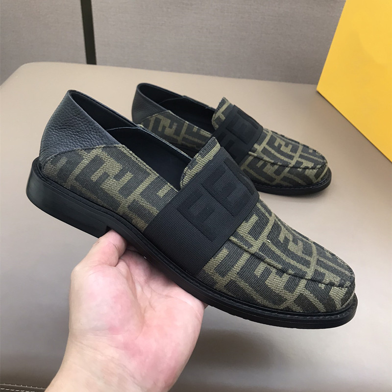 

Fashion leather shoes designer high-quality low-heel comfortable casual shoes factory direct sales, Dark green