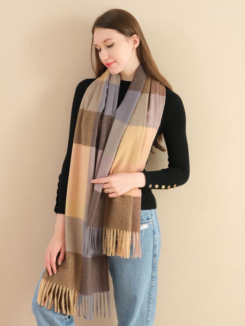 

Scarves Scarf Women Cashmere Brand Supersoft Long Woven Shawl With Tassels Winter For Plaid Top Quality 180x70cm