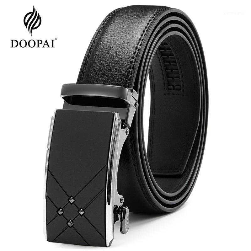 

Belts DOOPAI 2022 Belt Men Top Quality Genuine Luxury Leather For Strap Male Metal Automatic Buckle, Black;brown