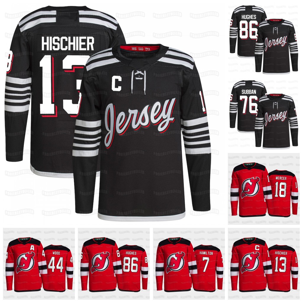 

Youth Dawson Mercer New Jersey Devils 2021 22 Black Jersey Dougie Hamilton Nico Hischier Jack Hughes Tomas Tatar P.K. Subban Mackenzie Blackwood, 2021 22 red jersey mens:s-3xl