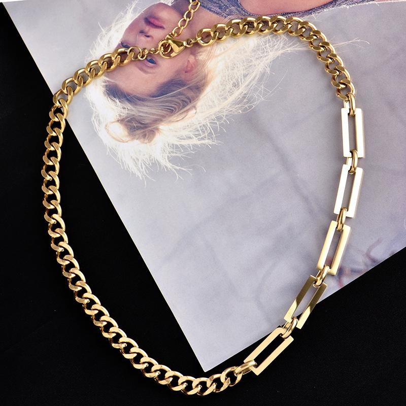 

Chains Titanium Steel Cuban Ins Net Red Hip-hop Street Thick Chain Clavicle