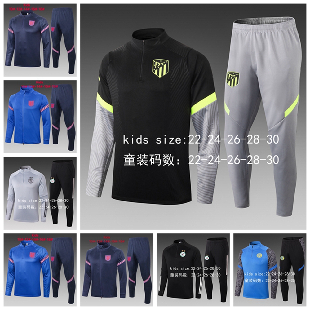 

21/22 New Kids Englands Jacket tracksuits training suit jogging set Football soccer Jerseys chandal survetement PAVON TEVEZ MARADONA Maillot, Gray