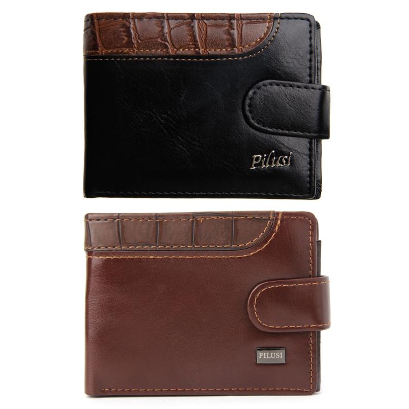 

Wallets Chic Men Leather Wallet Vintage Coin Purse Clutch ID Holder Billfold, Bk