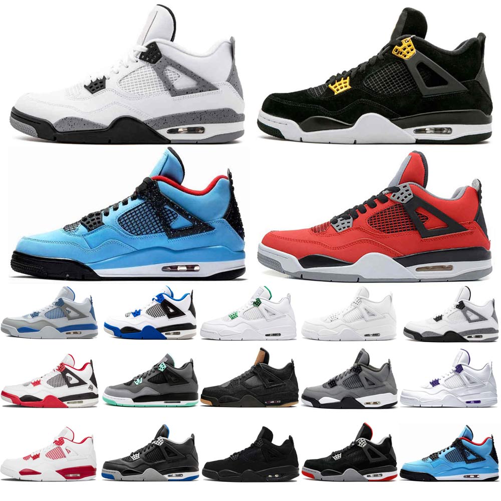 

BRED Black cat 4 4s Jumpman basketball shoes Tattoo Pure Money wings encore cactus jack white cement mens stylist sneakers trainers US 7-13, 15
