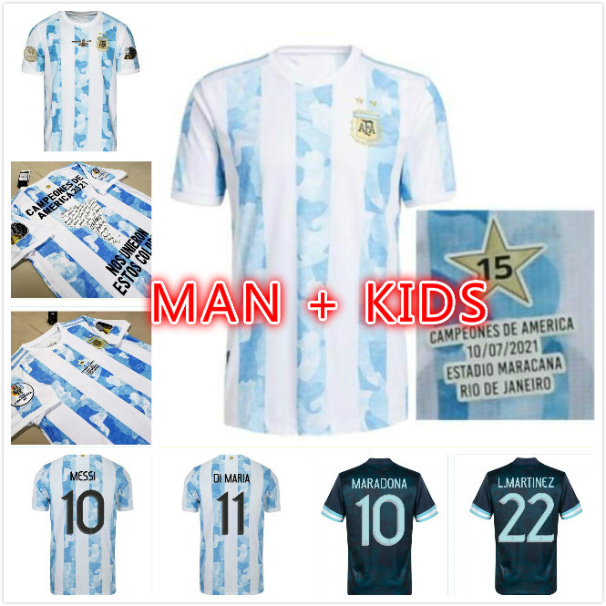

2021 Argentina Player Version MESSI Soccer Jerseys 20 21 22 DI MARIA HIGUAIN icardi DYBALA Football Shirt AGUERO LAUTARO maillot men+ kids kits home away camesita