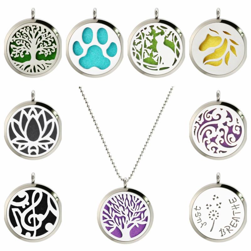 

Charms 38mm Tree Of Life Stainless Steel Diffuser Necklace Pendant Jewelry Making Essential Oil Perfume Locket 10pc Pads, Bronze;silver