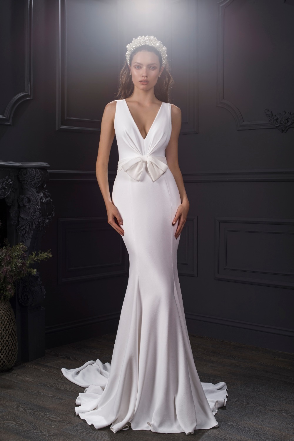 

2021 Autumn New Vestidos Novias Boda Es Satin Wedding Bridal Gowns Vestido De Noiva Sexy V-neck Hochzeitskleid 0jr8, Red