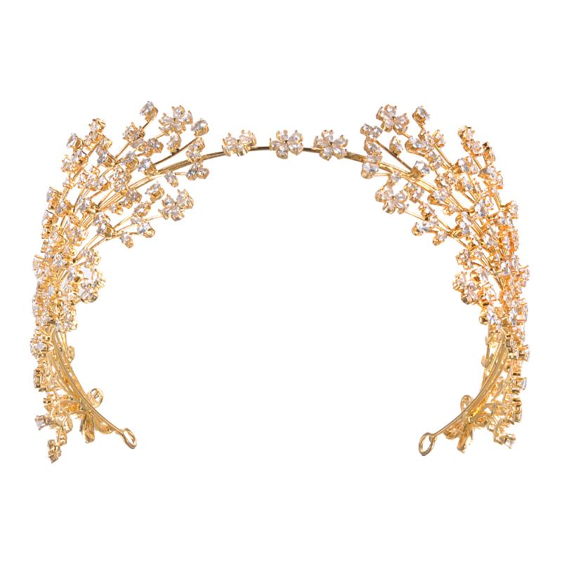 

Hair Clips & Barrettes Luxury Bridal Headwear Zirconia Crown Hairband Wreath Wedding Jewelry Accessories Fashion Women's Soft Headdres